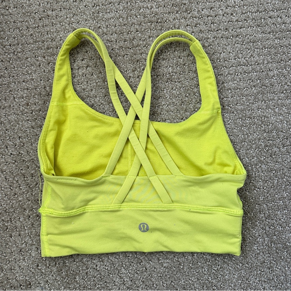 Lululemon Energy Bra – Women’s Size 4 – Neon Yellow - Picture 4 of 4